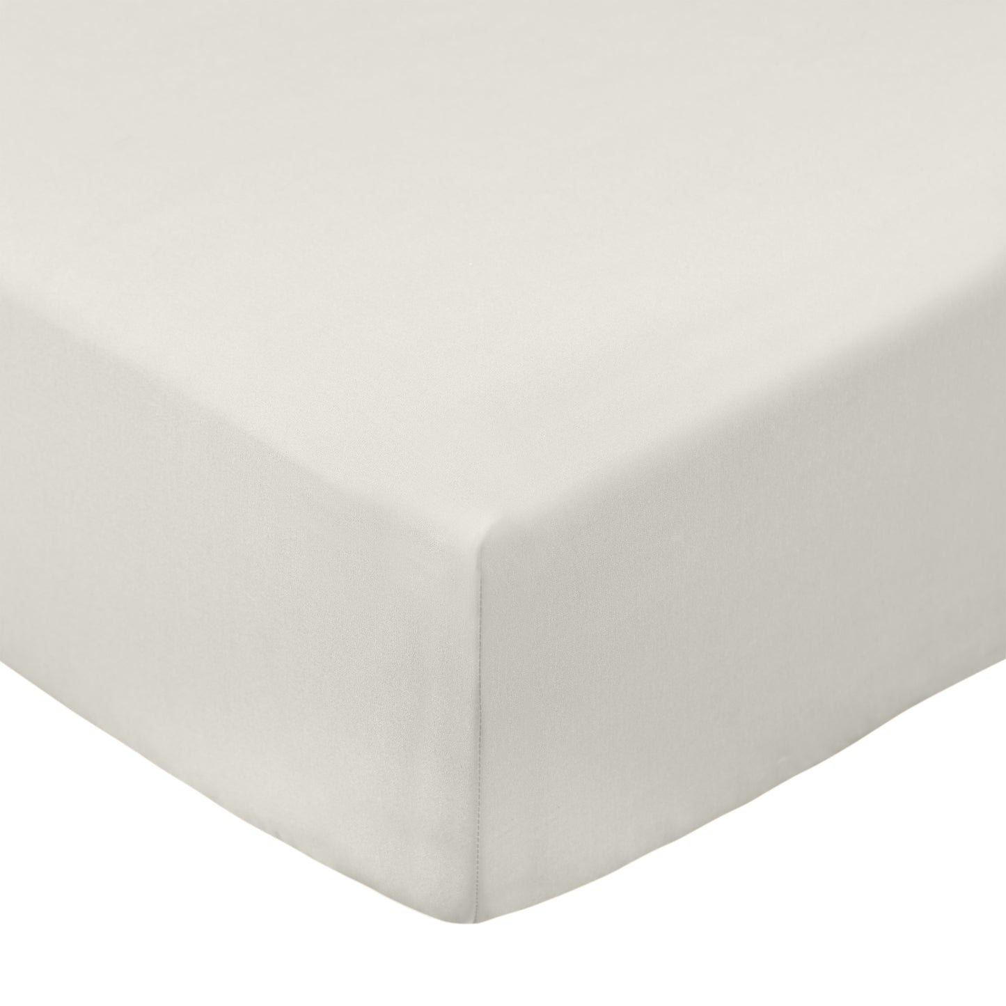 Bianca 200TC Cotton Percale Fitted Sheet - Cream
