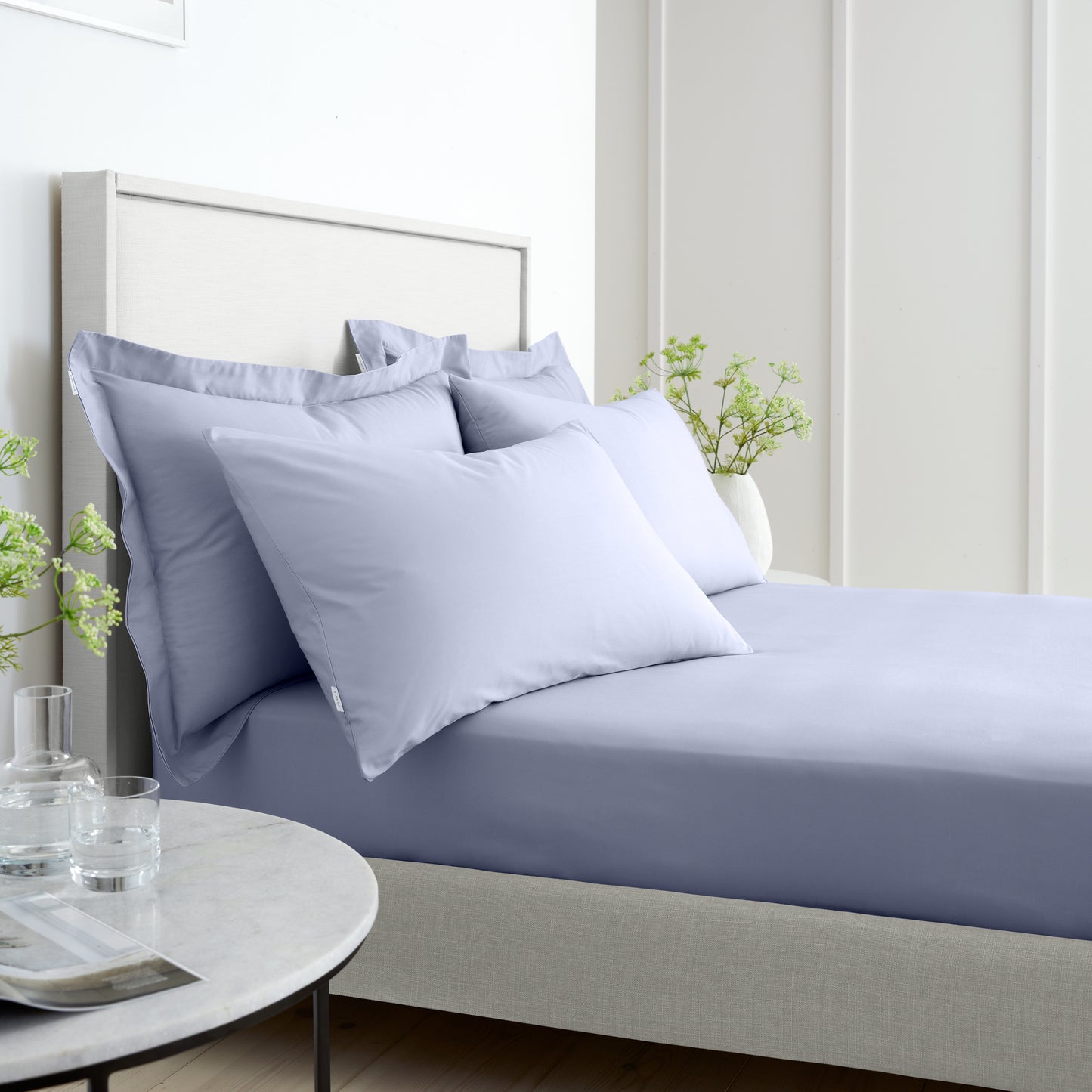 Bianca 200TC Cotton Percale Fitted Sheet - Lavender