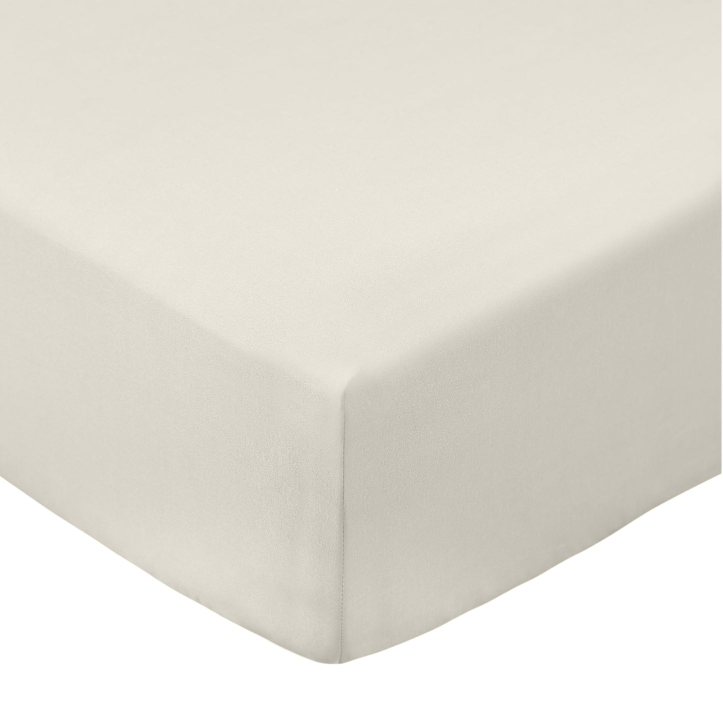 Bianca 200TC Cotton Percale Fitted Sheet - Natural