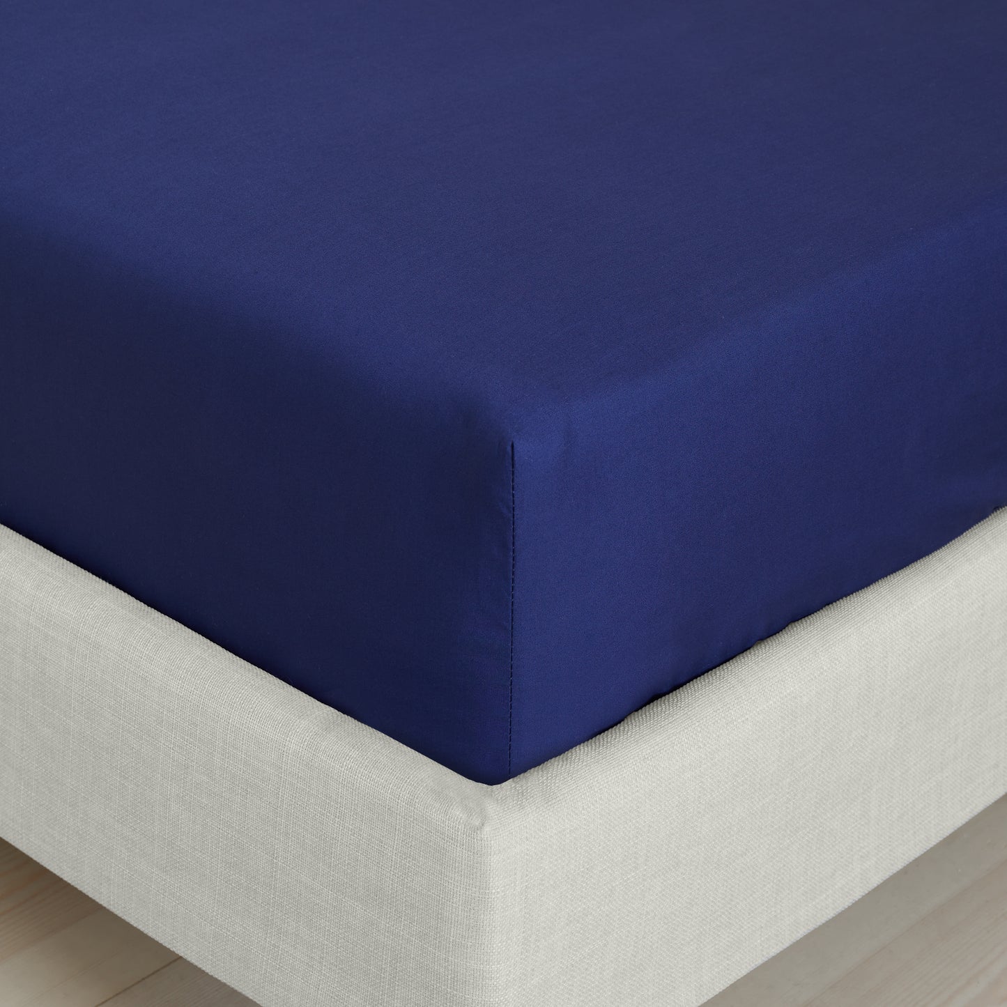Bianca 200TC Cotton Percale Fitted Sheet - Navy