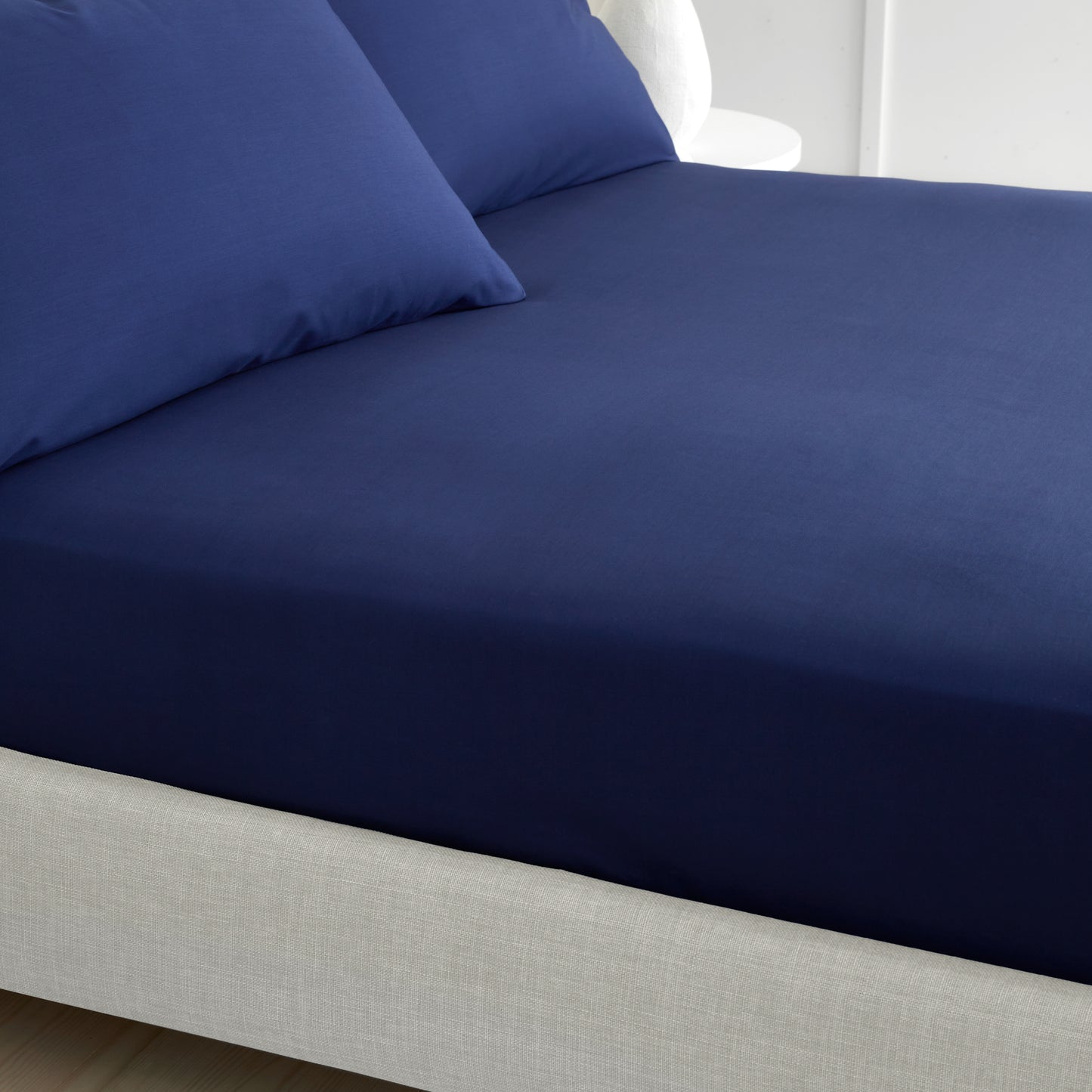 Bianca 200TC Cotton Percale Fitted Sheet - Navy
