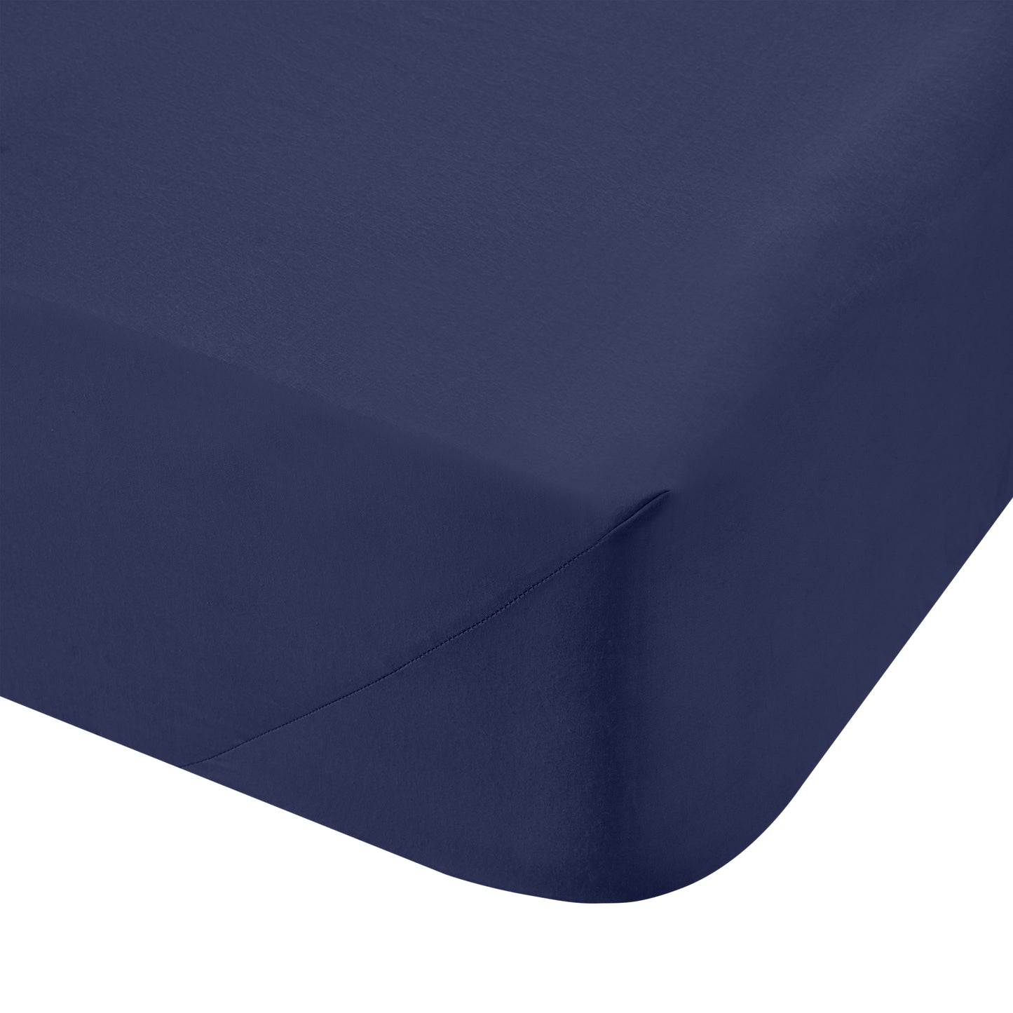 Bianca 200TC Cotton Percale Fitted Sheet - Navy