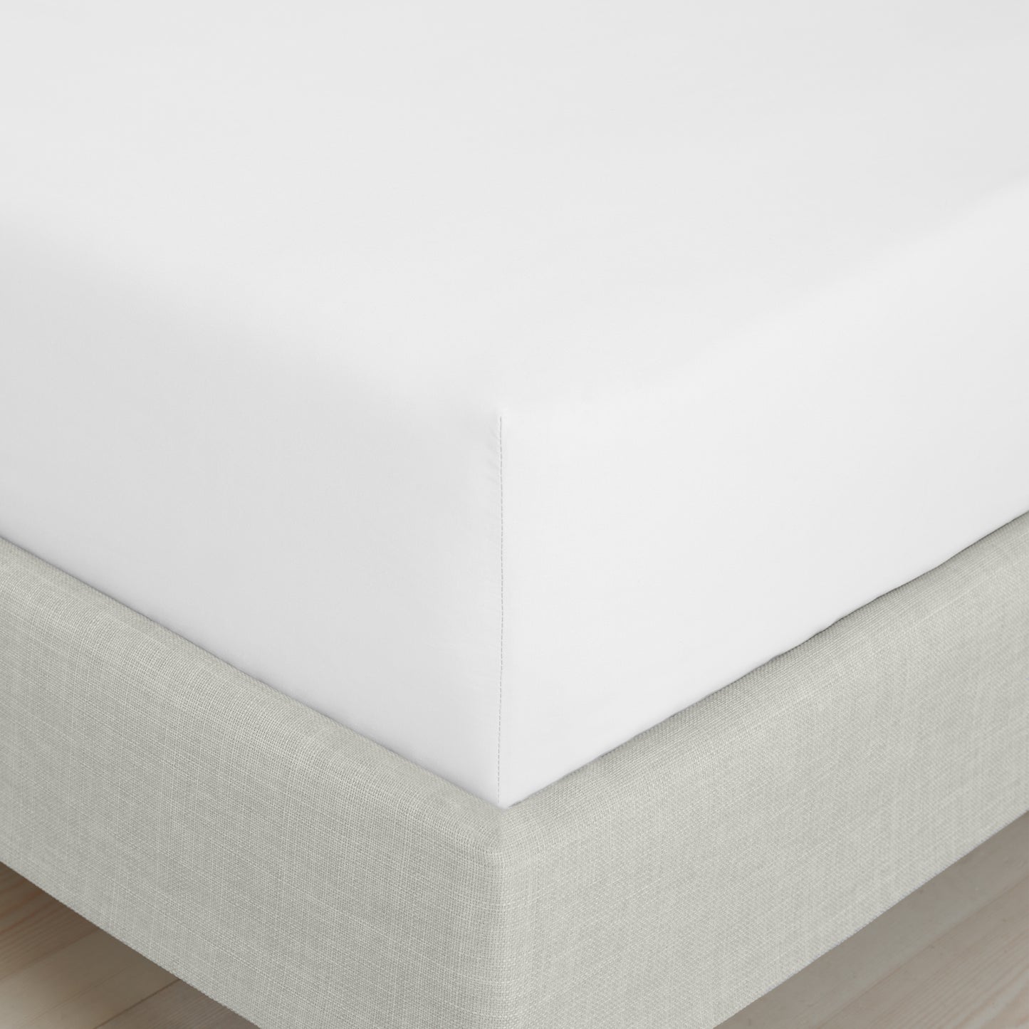 Bianca 200TC Cotton Percale Fitted Sheet - White