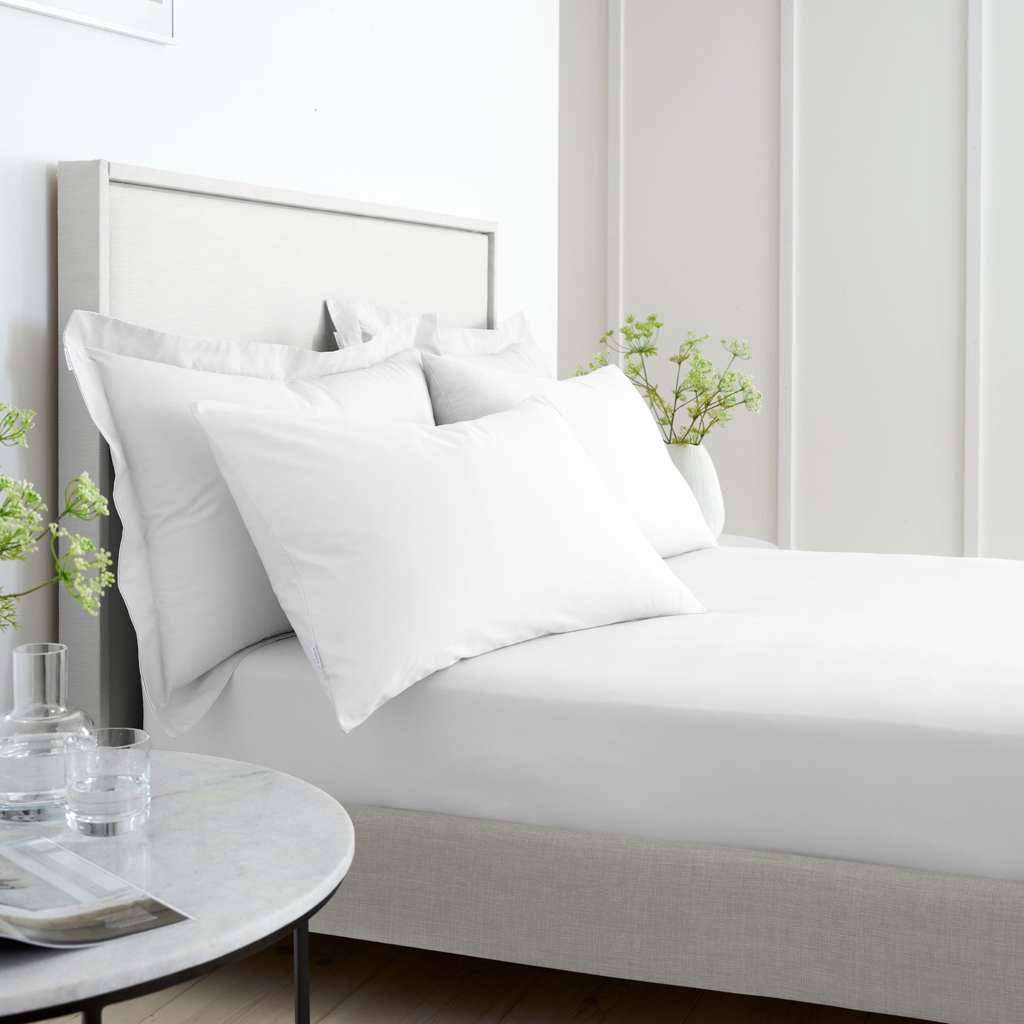 Bianca 200TC Cotton Percale Fitted Sheet - White