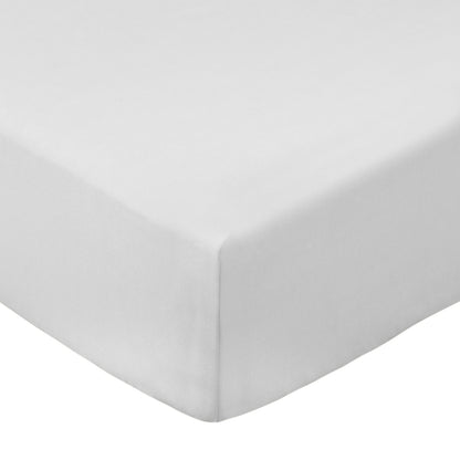 Bianca 200TC Cotton Percale Fitted Sheet - White