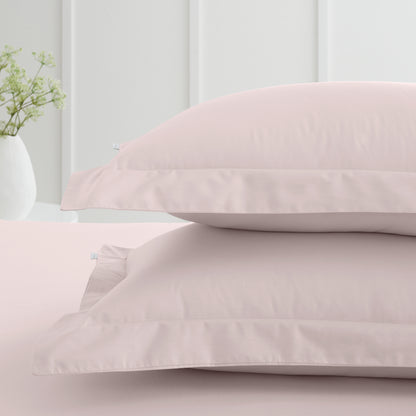 Bianca 200TC Cotton Percale Fitted Sheet - Blush