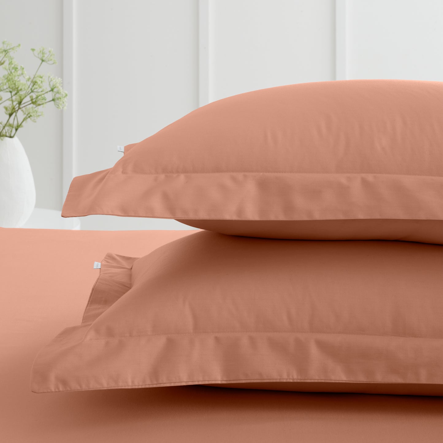 Bianca 200TC Cotton Percale Fitted Sheet - Clay