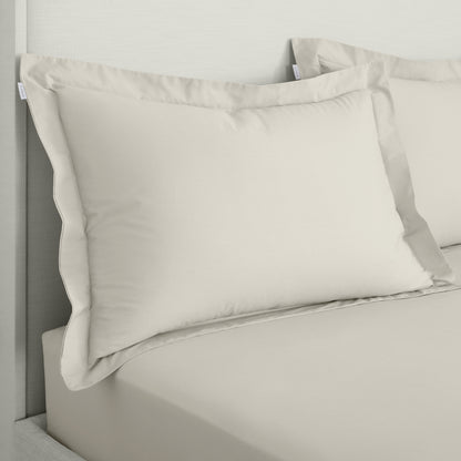Bianca 200TC Cotton Percale Fitted Sheet - Natural