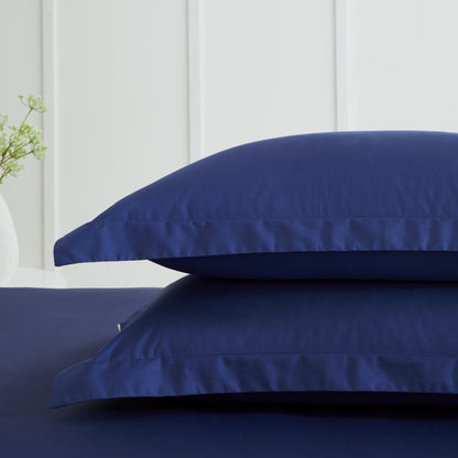 Bianca 200TC Cotton Percale Fitted Sheet - Navy