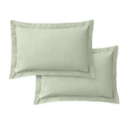 Bianca 200TC Cotton Percale Fitted Sheet - Sage