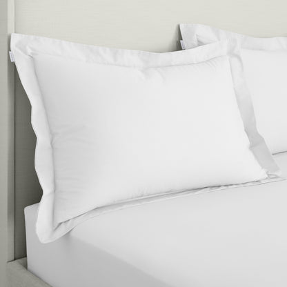 Bianca 200TC Cotton Percale Fitted Sheet - White
