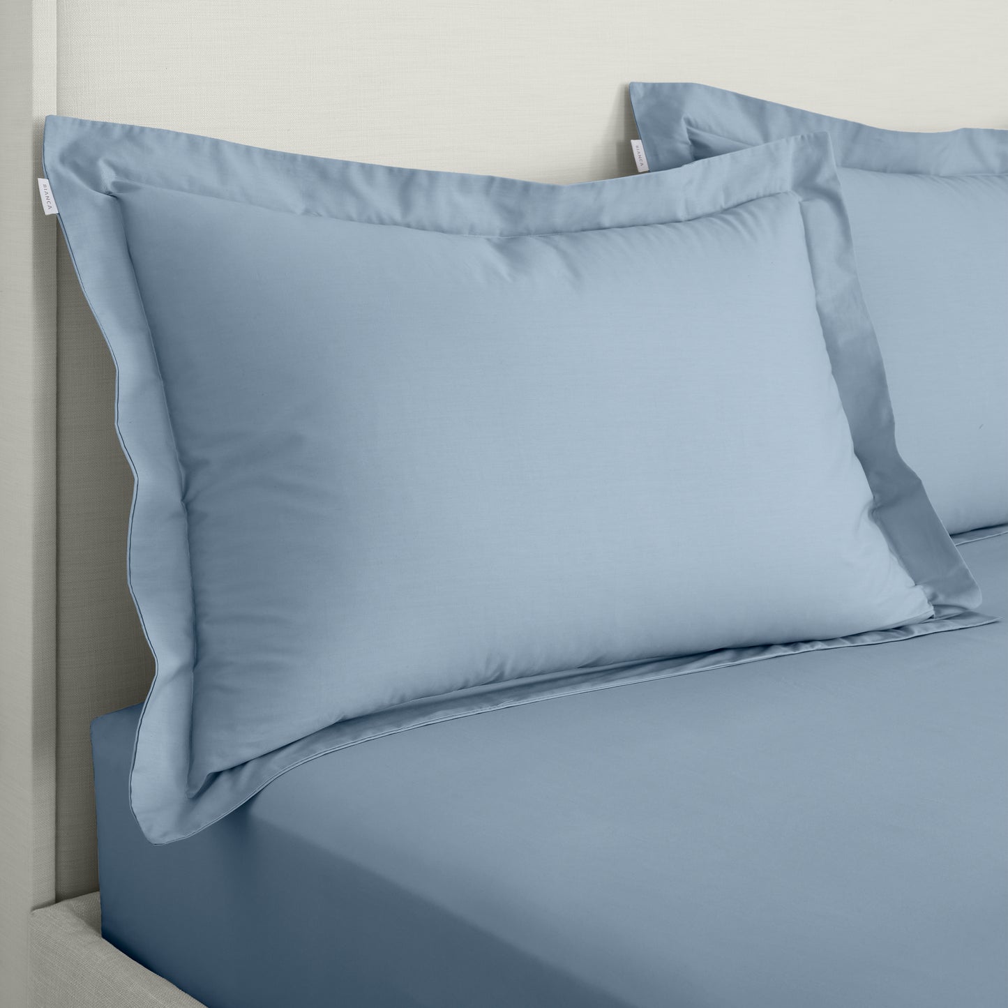 Bianca 200TC Cotton Percale Fitted Sheet - Blue