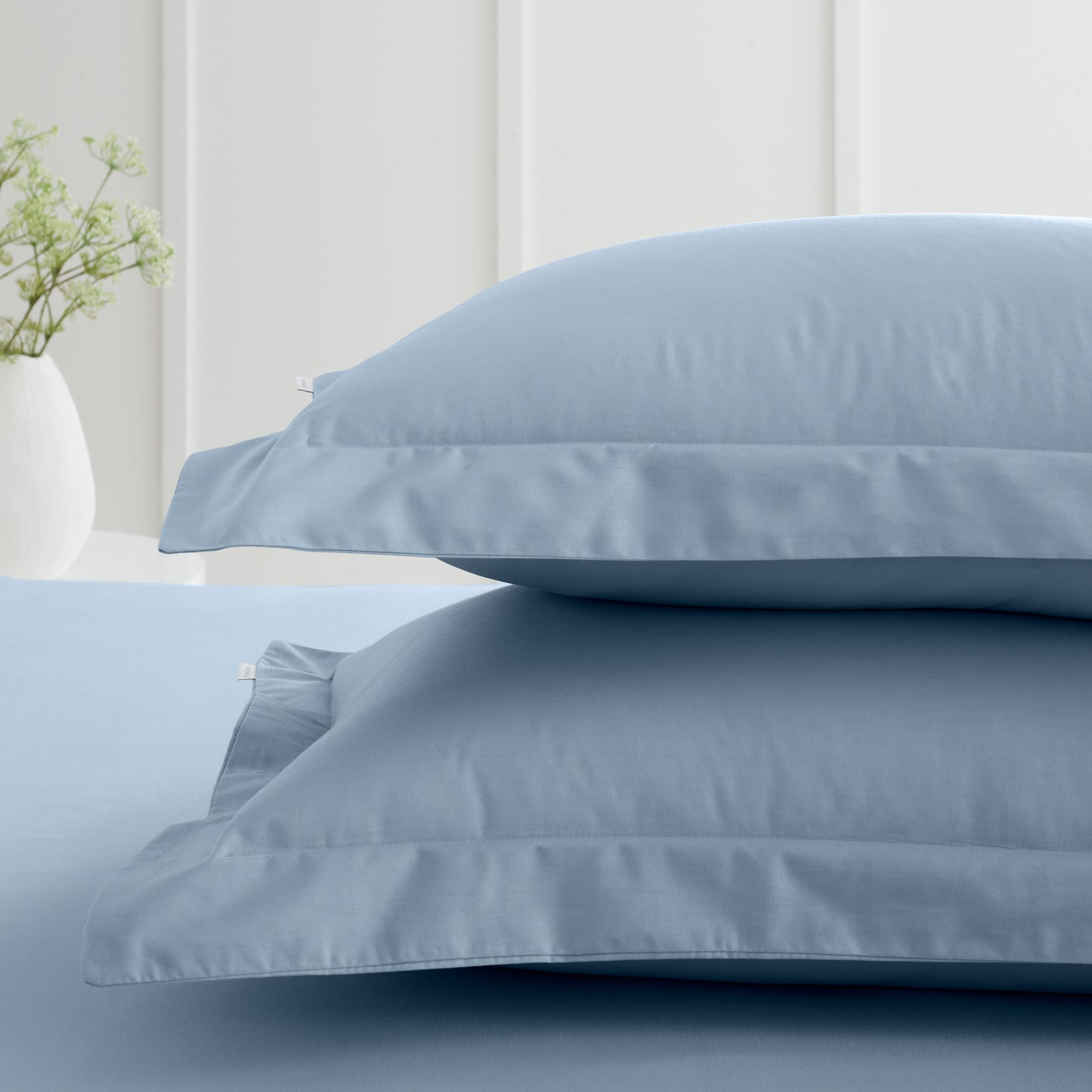 Bianca 200TC Cotton Percale Fitted Sheet - Blue
