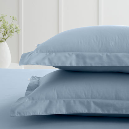 Bianca 200TC Cotton Percale Fitted Sheet - Blue