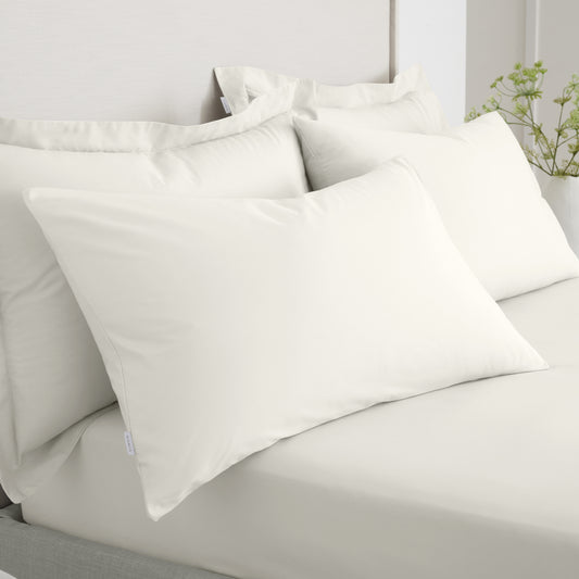 Bianca 200TC Cotton Percale Fitted Sheet - Cream