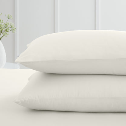 Bianca 200TC Cotton Percale Fitted Sheet - Cream