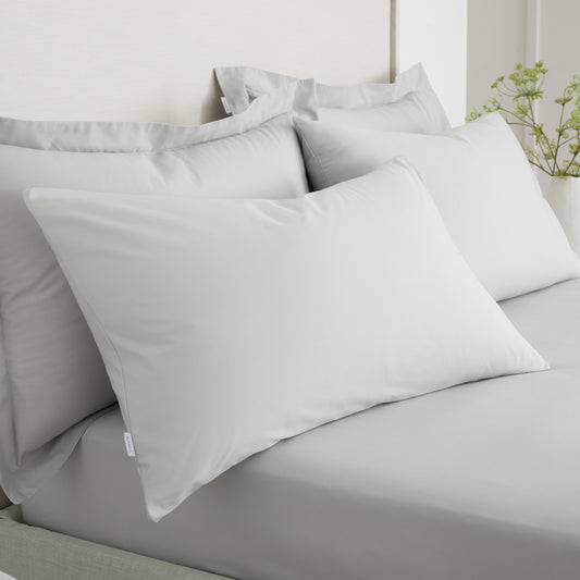Bianca 200TC Cotton Percale Fitted Sheet - Grey