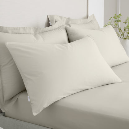 Bianca 200TC Cotton Percale Fitted Sheet - Natural