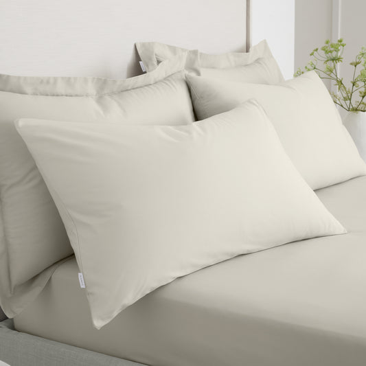 Bianca 200TC Cotton Percale Fitted Sheet - Natural