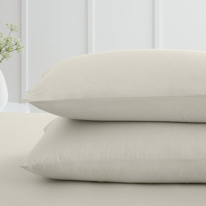Bianca 200TC Cotton Percale Fitted Sheet - Natural