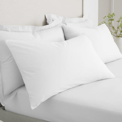 Bianca 200TC Cotton Percale Fitted Sheet - White