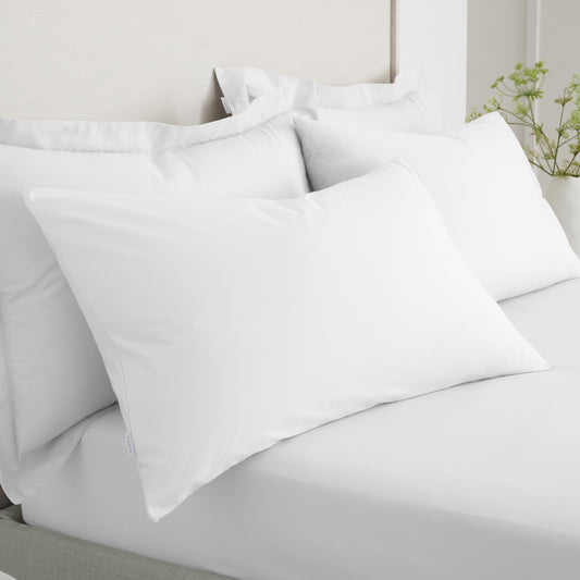 Bianca 200TC Cotton Percale Fitted Sheet - White