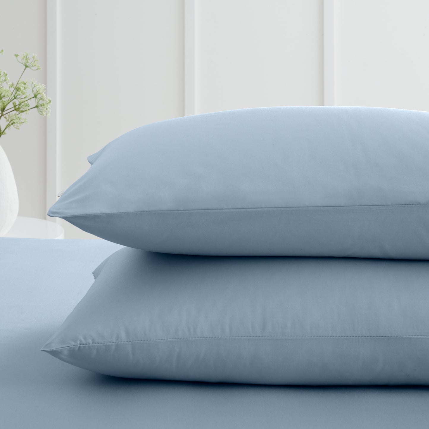 Bianca 200TC Cotton Percale Fitted Sheet - Blue