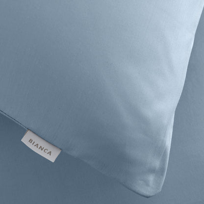 Bianca 200TC Cotton Percale Fitted Sheet - Blue