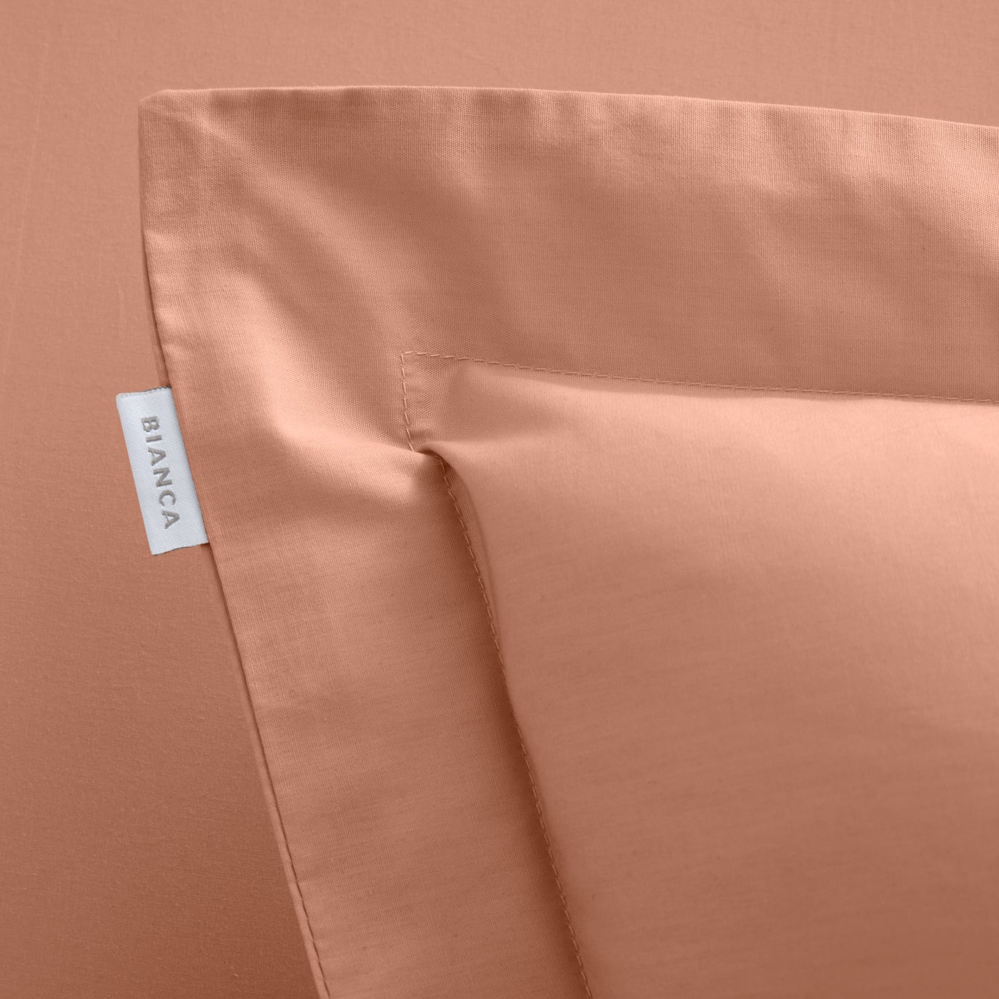 Bianca 200TC Cotton Percale Fitted Sheet - Clay