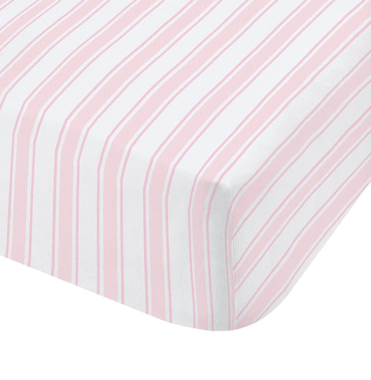 Bianca Check And Stripe Fitted Sheet - Pink