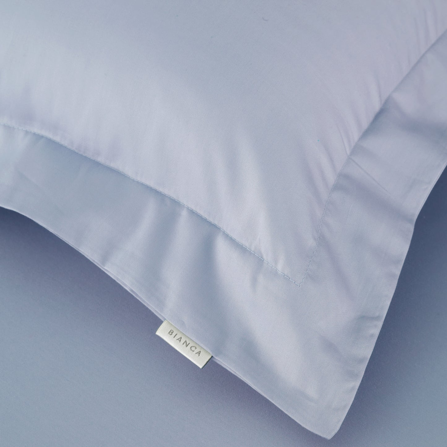 Bianca 400TC Cotton Sateen Fitted Sheet - Blue