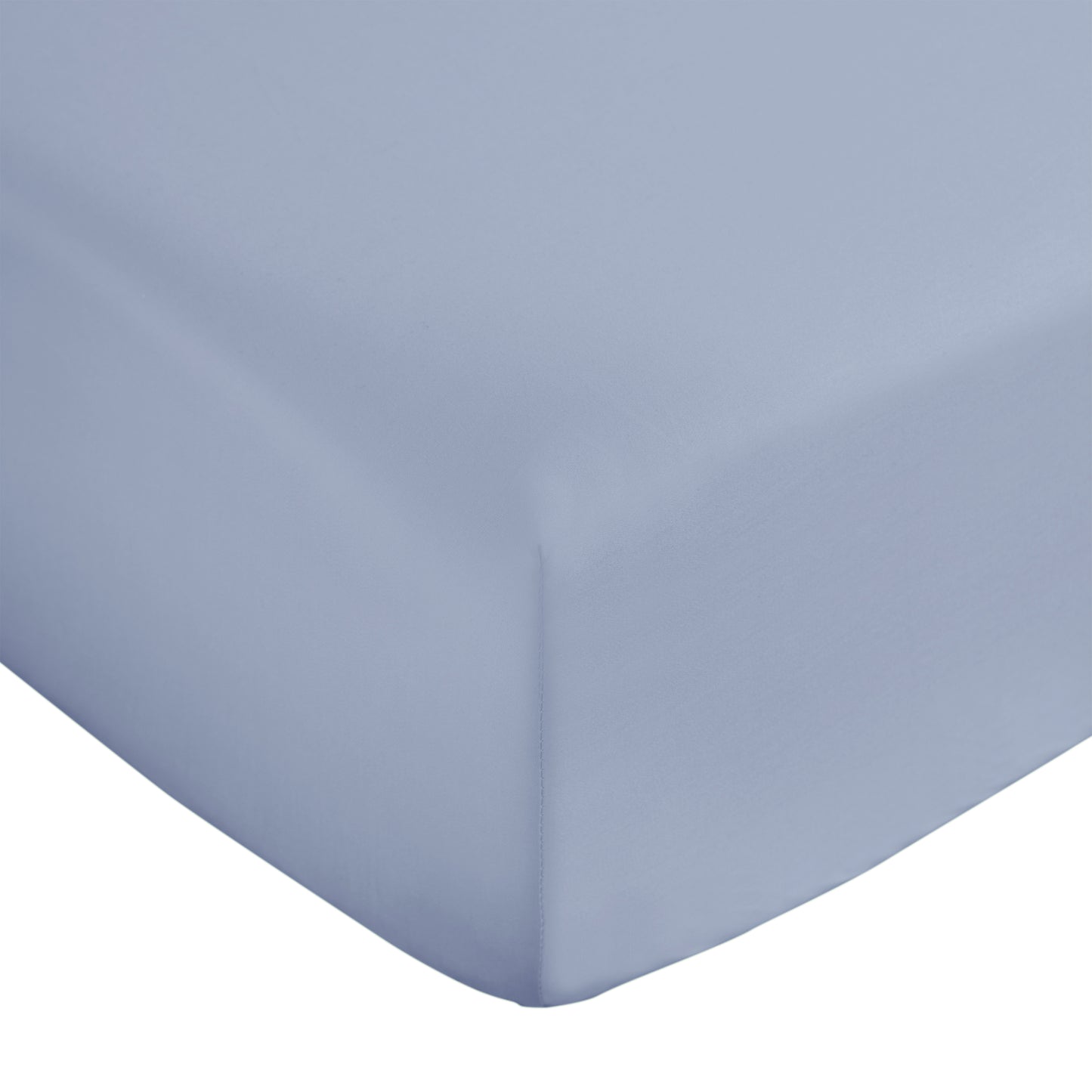 Bianca 400TC Cotton Sateen Fitted Sheet - Blue