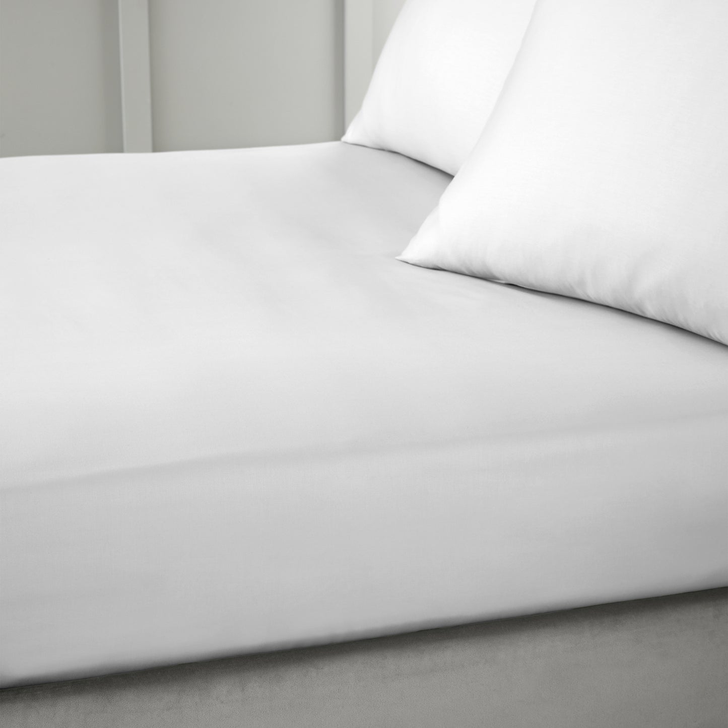 Bianca 400TC Cotton Sateen Fitted Sheet - Dove Grey