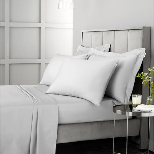 Bianca 400TC Cotton Sateen Fitted Sheet - Dove Grey