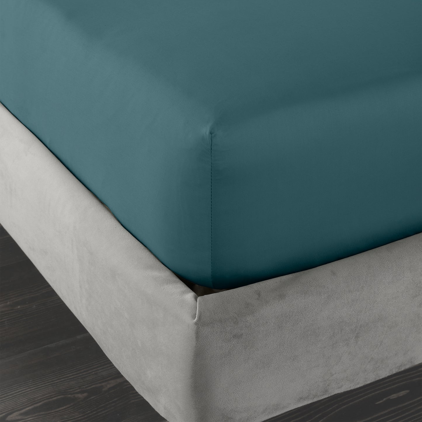 Bianca 400TC Cotton Sateen Fitted Sheet - Teal