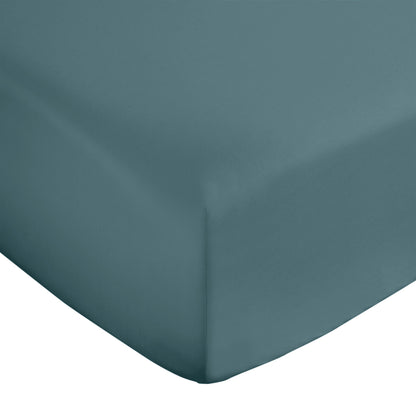 Bianca 400TC Cotton Sateen Fitted Sheet - Teal