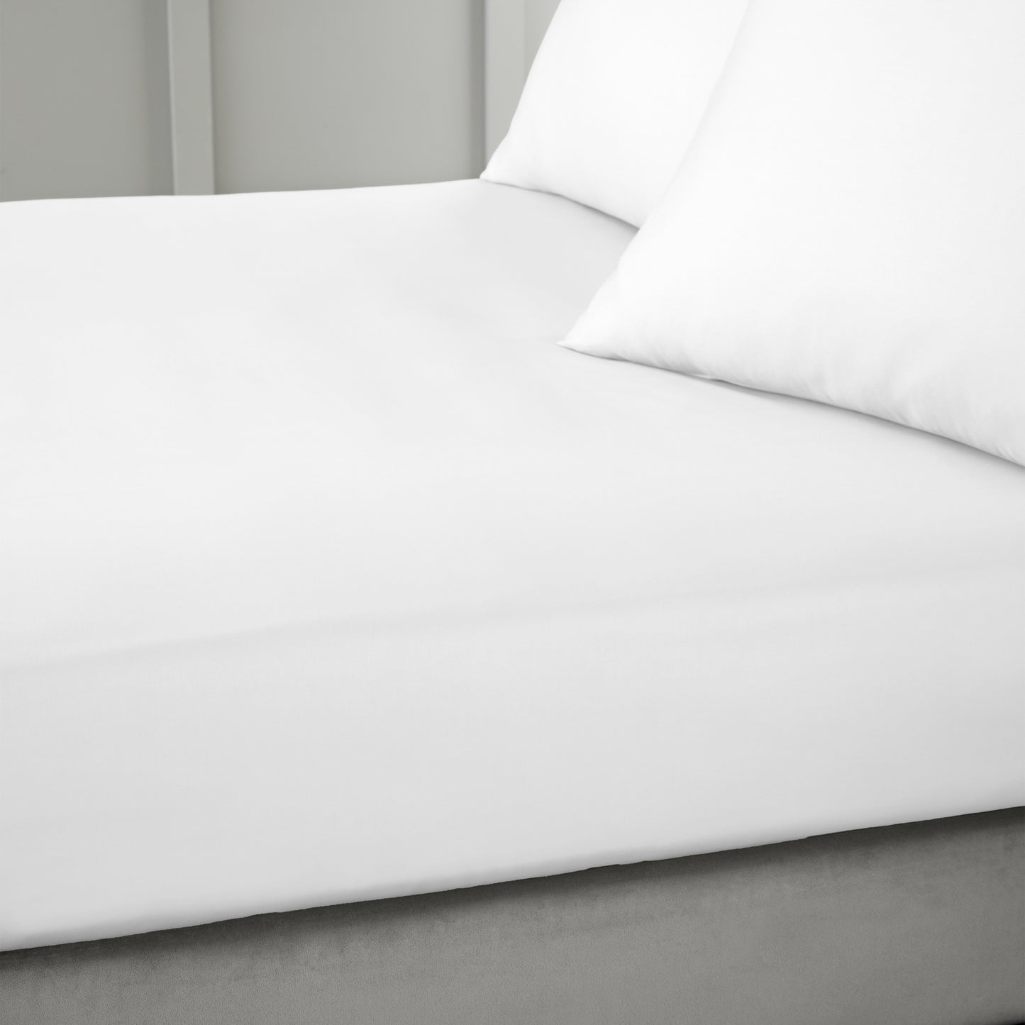 Bianca 400TC Cotton Sateen Fitted Sheet - White