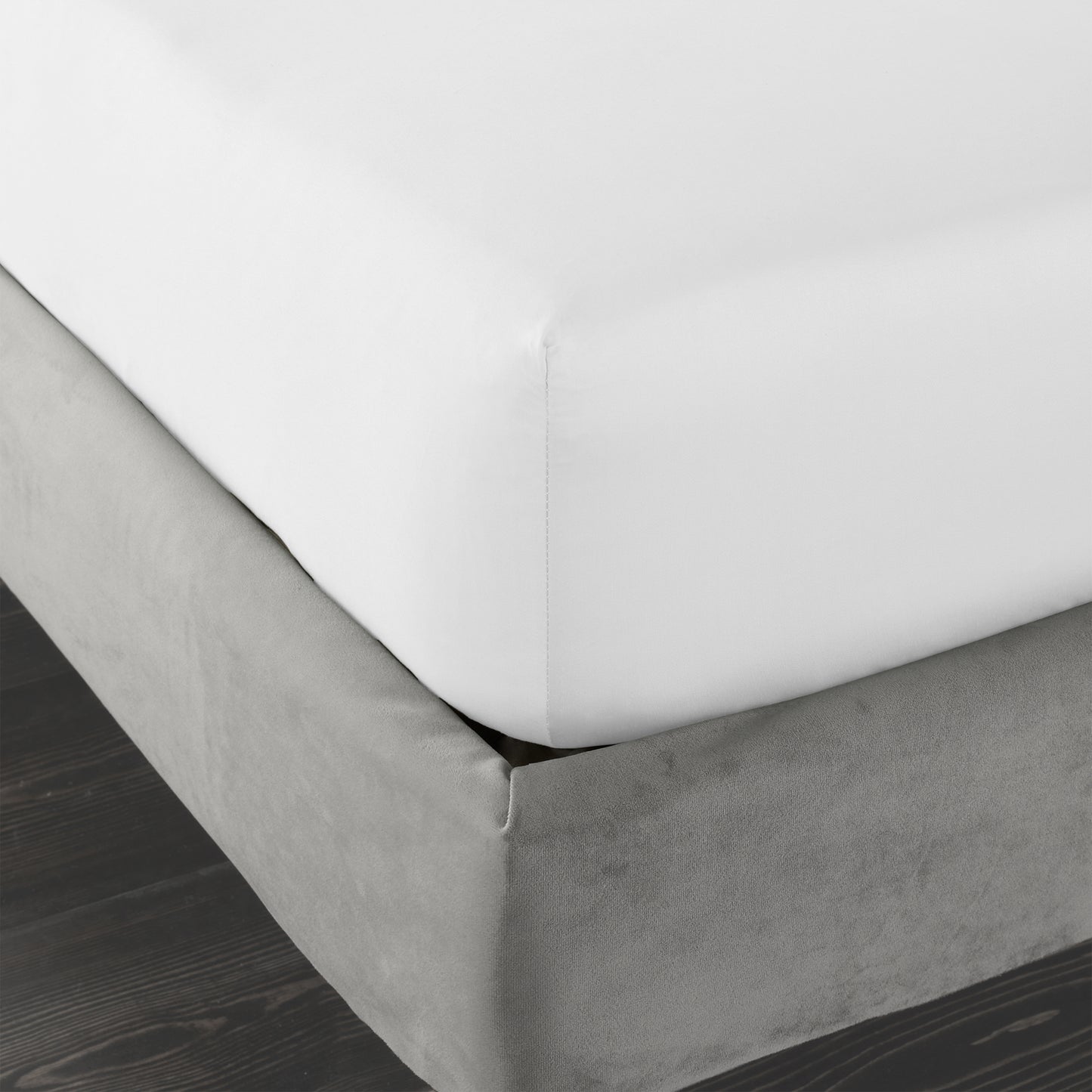 Bianca 400TC Cotton Sateen Fitted Sheet - White