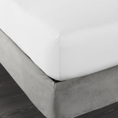 Bianca 400TC Cotton Sateen Fitted Sheet - White