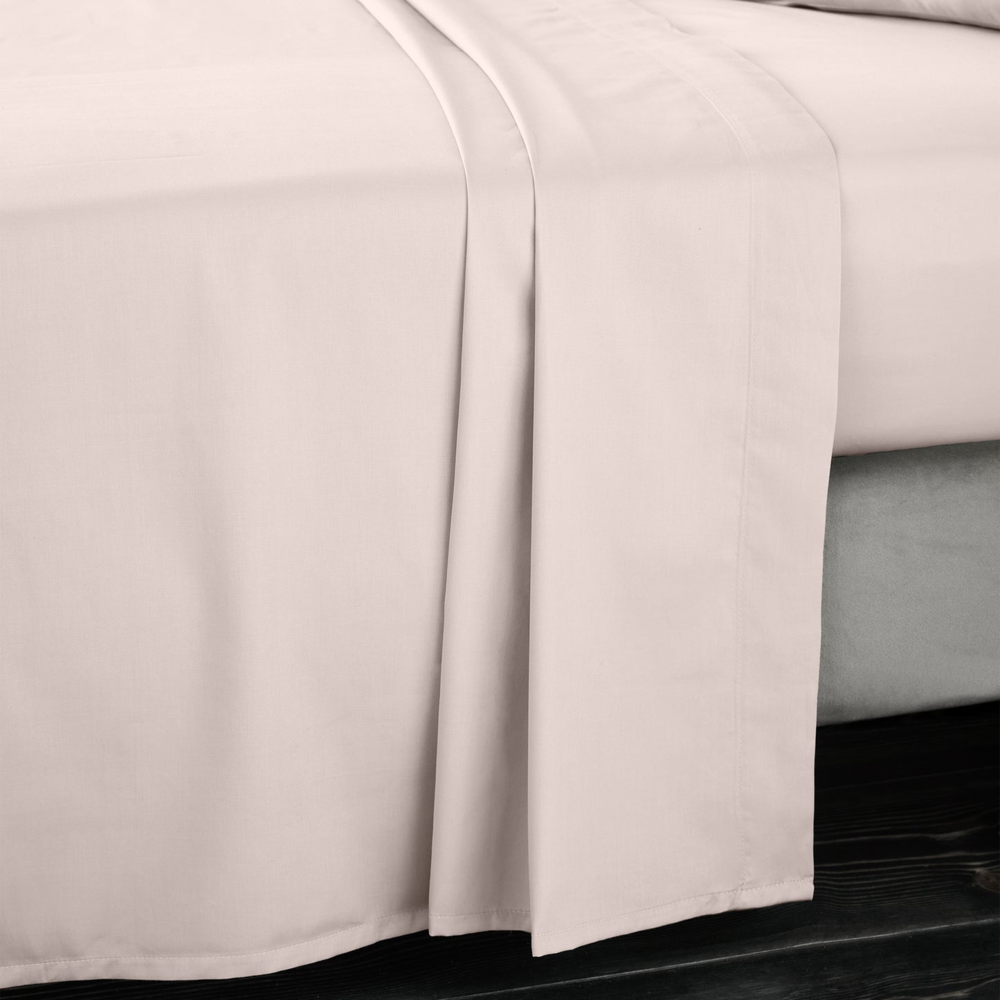 Bianca 400TC Cotton Sateen Fitted Sheet - Blush