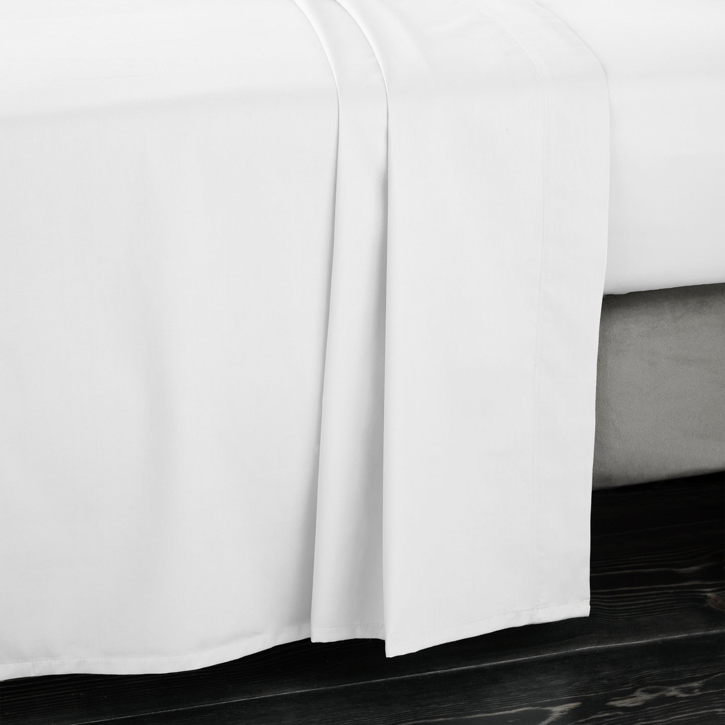 Bianca 400TC Cotton Sateen Fitted Sheet - White