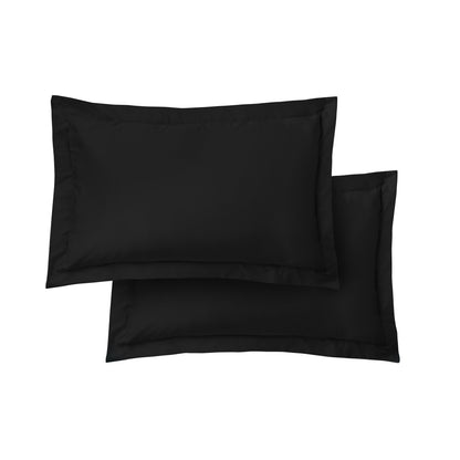 Bianca 400TC Cotton Sateen Fitted Sheet - Black