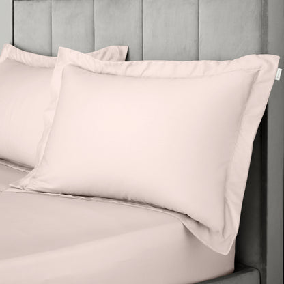 Bianca 400TC Cotton Sateen Fitted Sheet - Blush