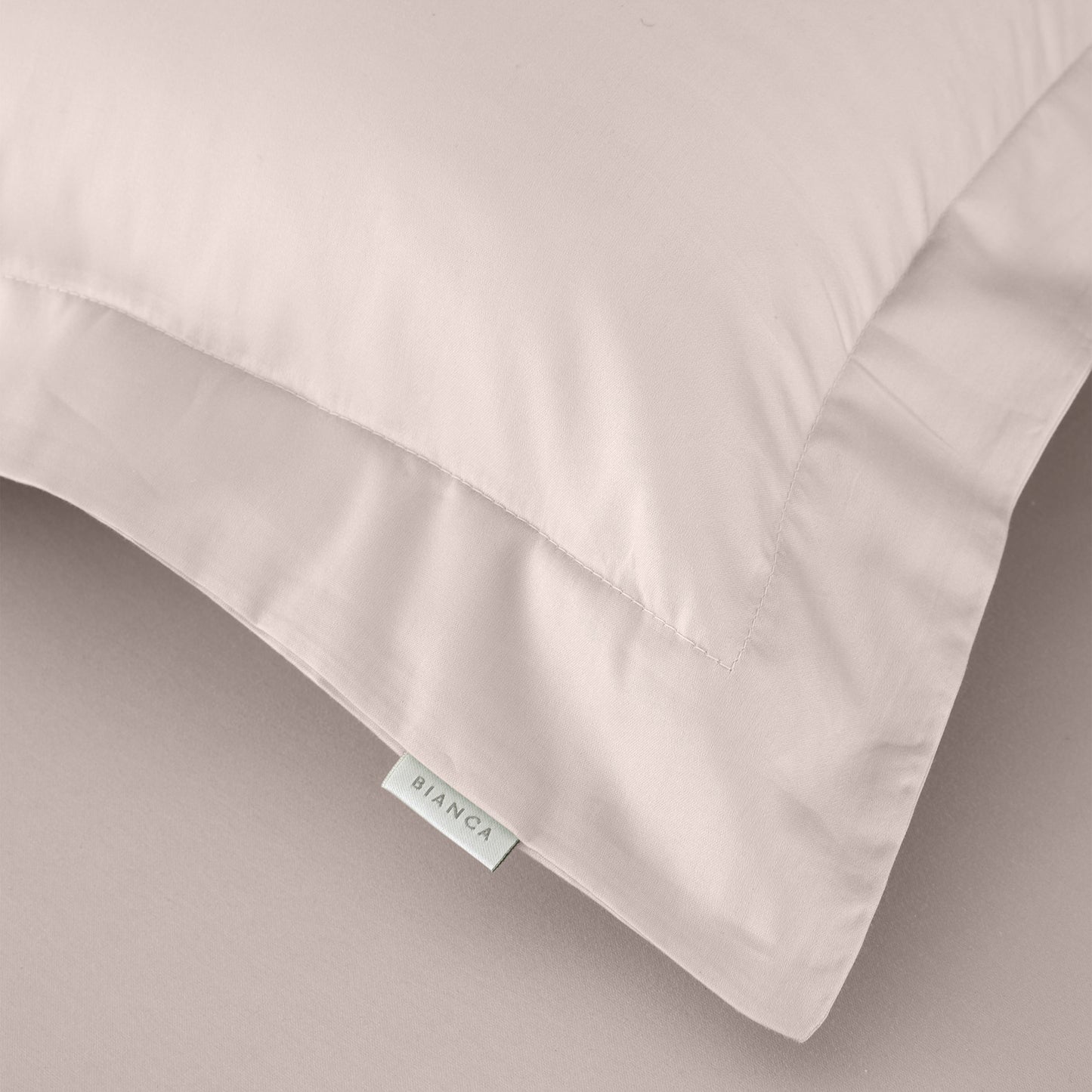 Bianca 400TC Cotton Sateen Fitted Sheet - Blush