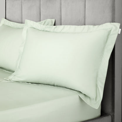 Bianca 400TC Cotton Sateen Fitted Sheet - Green