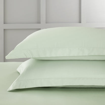 Bianca 400TC Cotton Sateen Fitted Sheet - Green