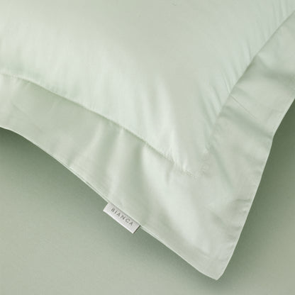 Bianca 400TC Cotton Sateen Fitted Sheet - Green