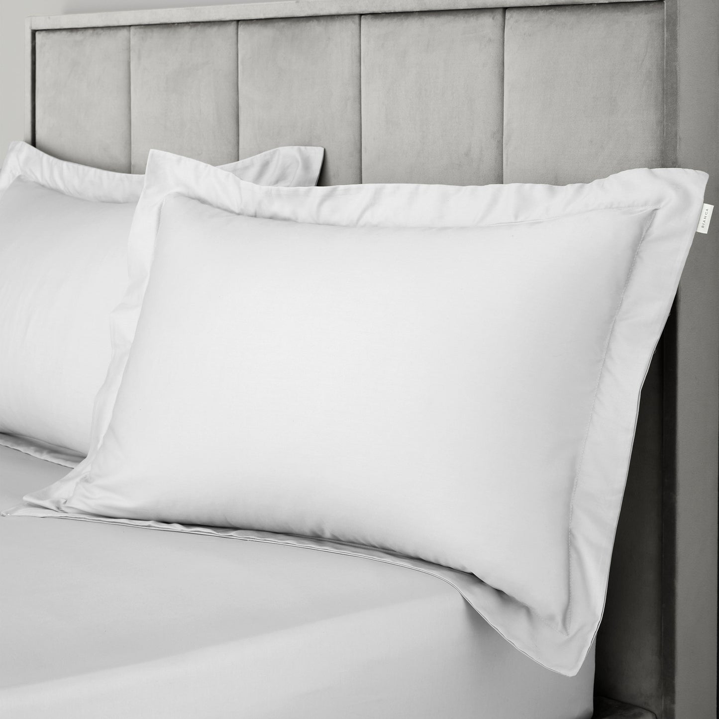 Bianca 400TC Cotton Sateen Fitted Sheet - Dove Grey