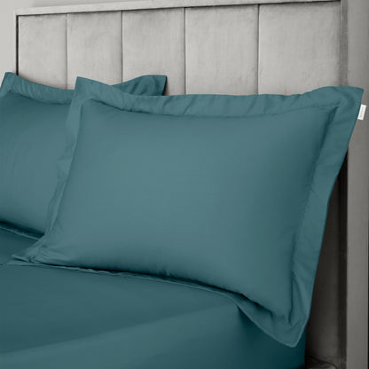 Bianca 400TC Cotton Sateen Fitted Sheet - Teal