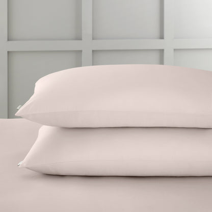 Bianca 400TC Cotton Sateen Fitted Sheet - Blush